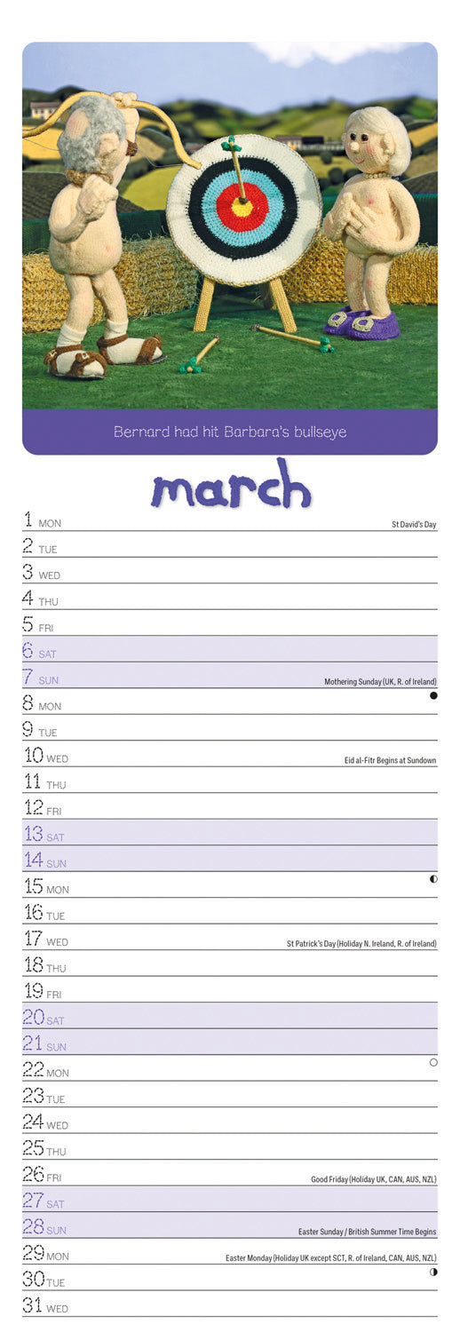 Nudinits Slim Calendar 2027