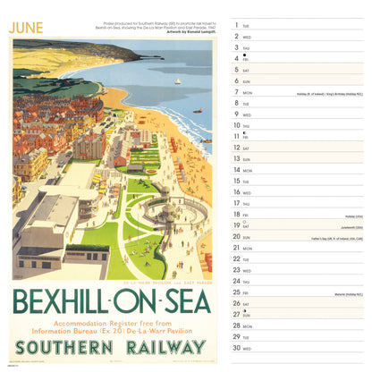 South of England Poster Art NRM Wiro Wall Calendar 2027