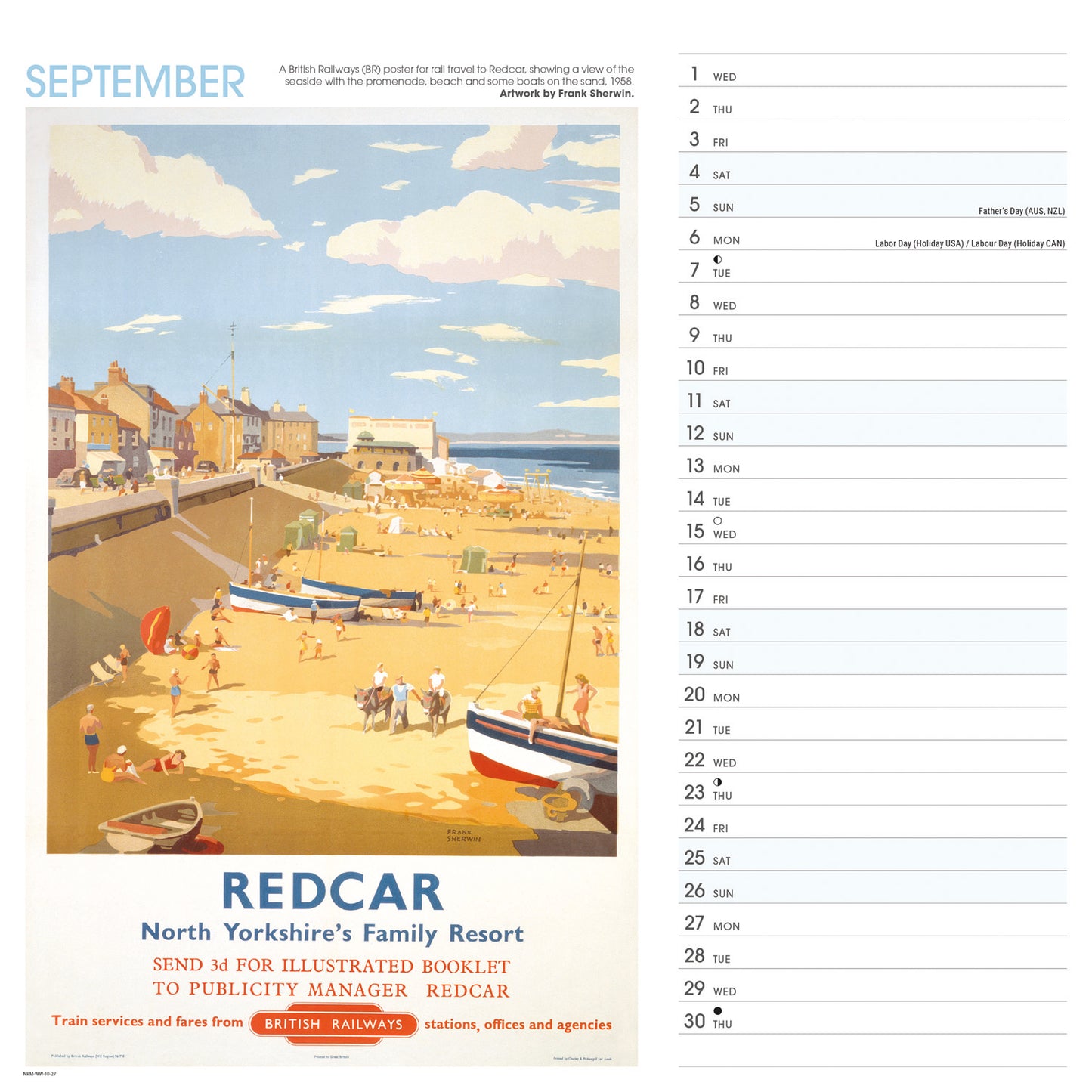 Seaside Memories NRM Wiro Wall Calendar 2027
