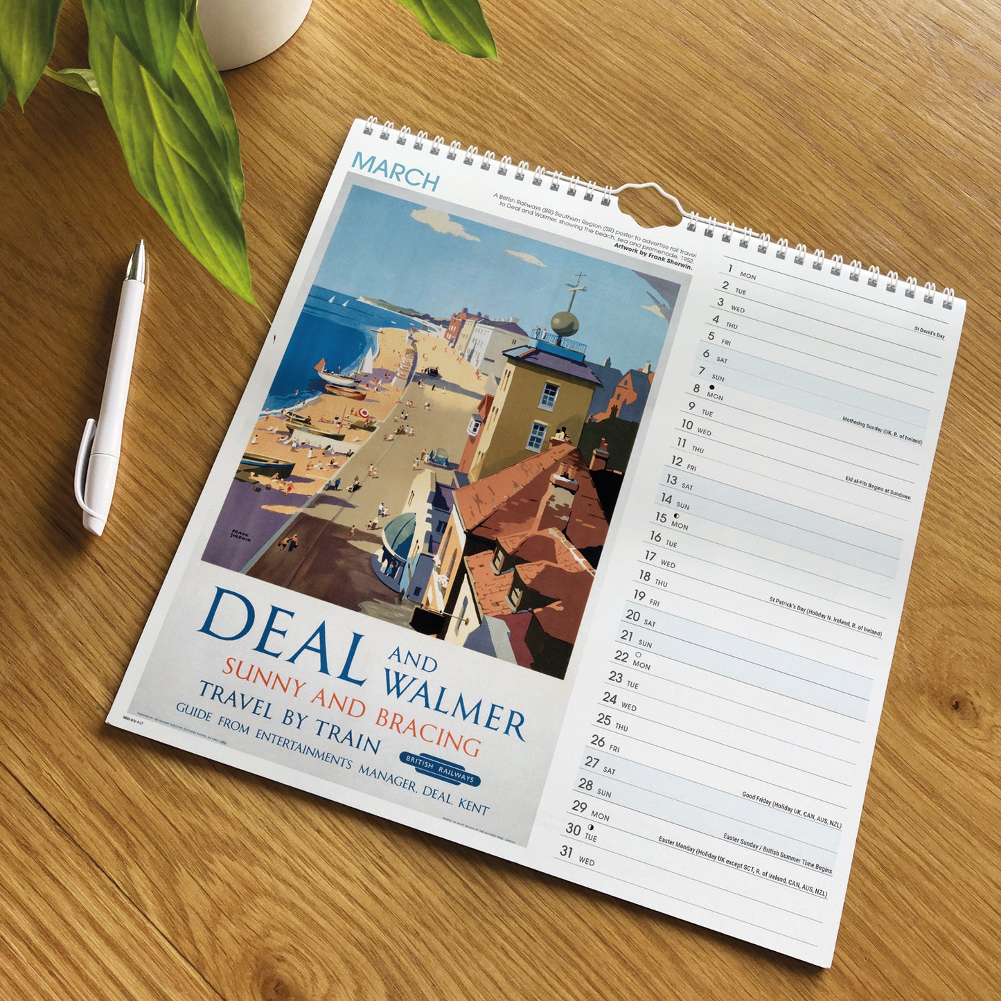 Seaside Memories NRM Wiro Wall Calendar 2027