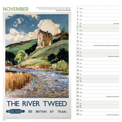 Scotland Poster Art NRM Wiro Wall Calendar 2027