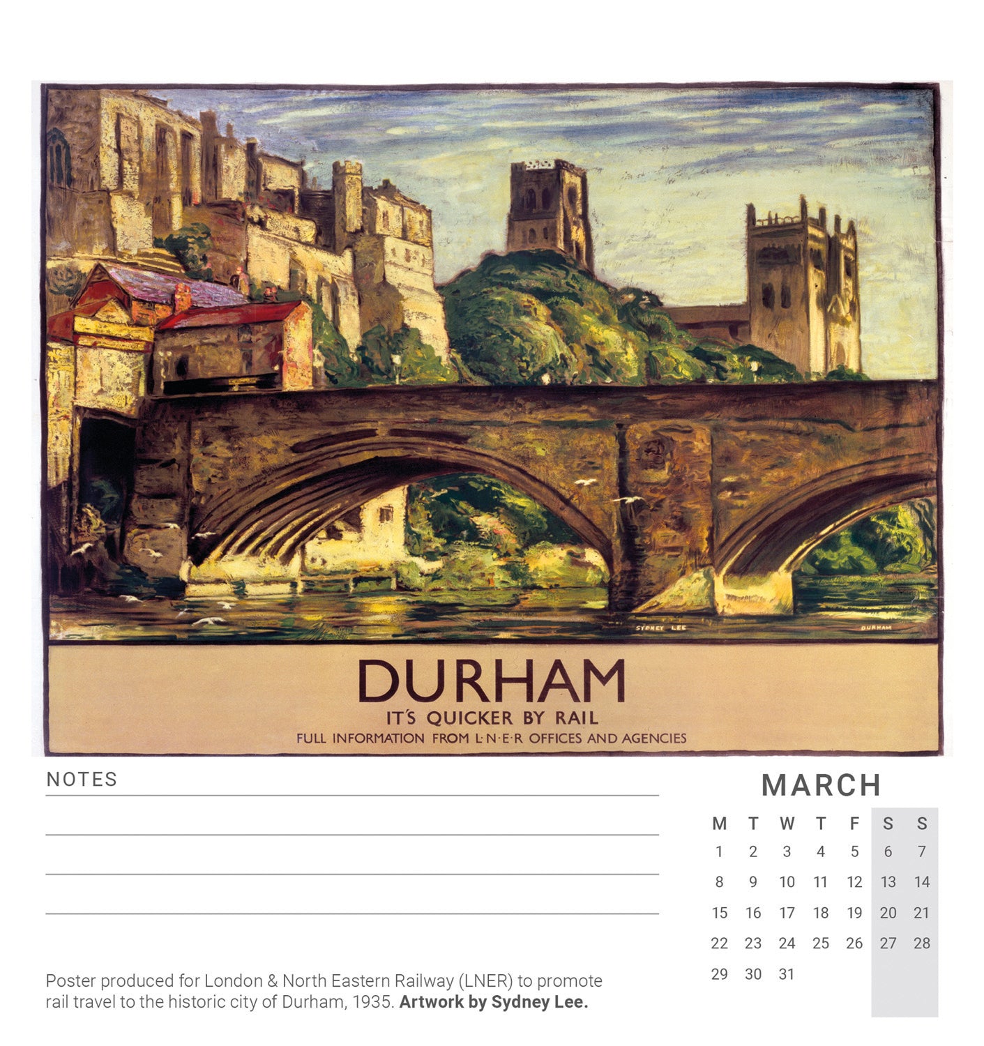 Vintage Posters NRM Easel Calendar 2027