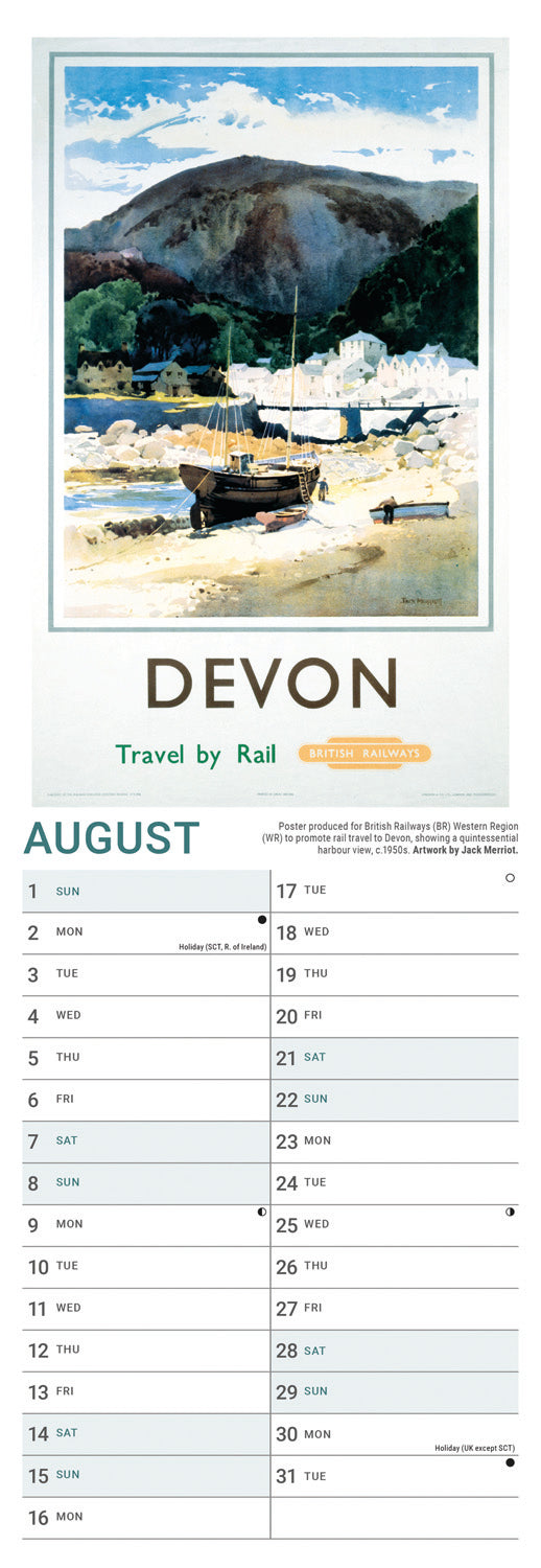 Railway Poster Art NRM Slim Calendar 2027