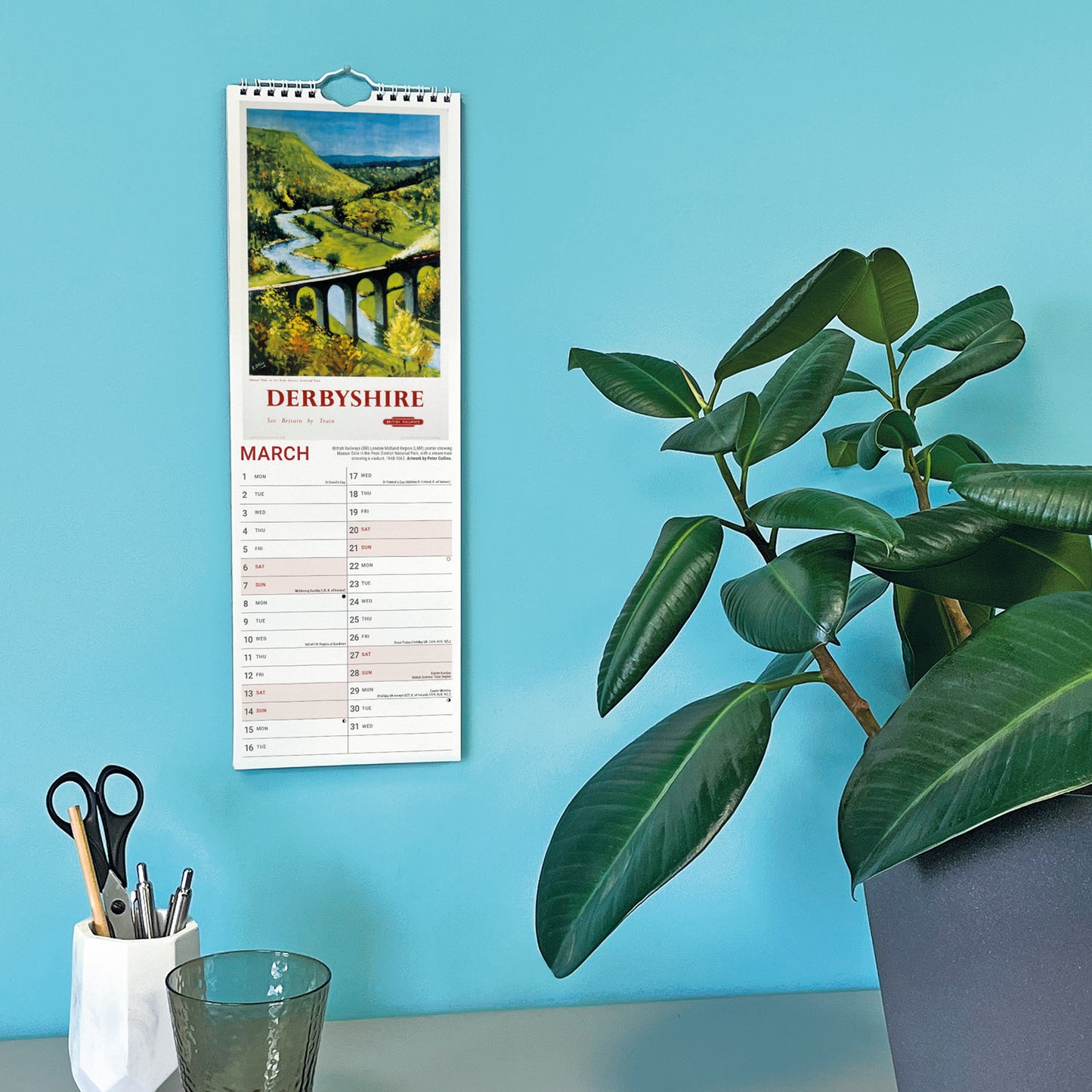 Railway Poster Art NRM Slim Calendar 2027