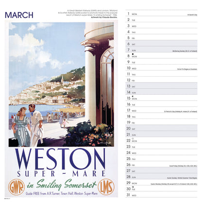 Britain By Rail NRM Wiro Wall Calendar 2027