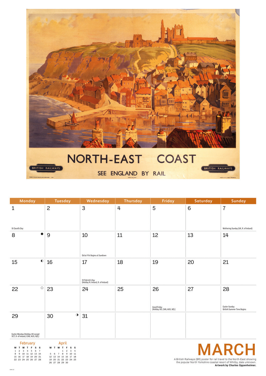 Vintage Railway Posters NRM A4 Calendar 2027