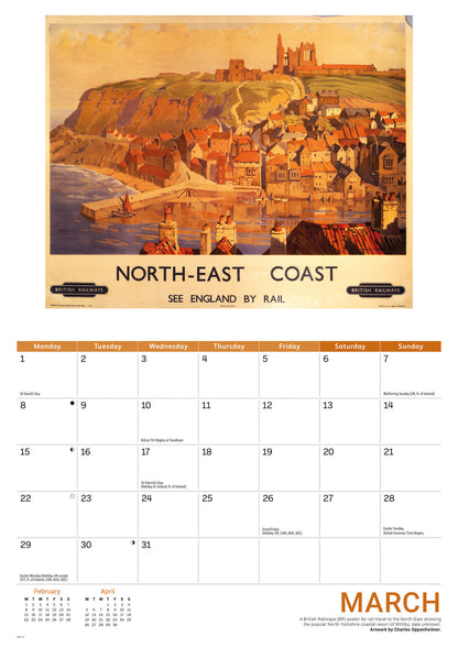 Vintage Railway Posters NRM A4 Calendar 2027