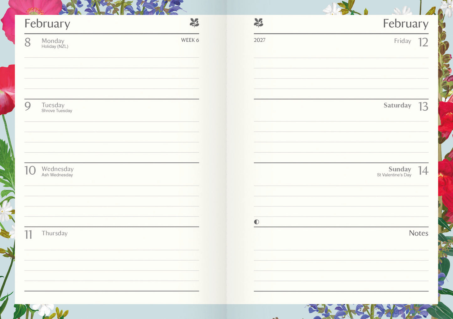 National Trust Illustrated A6 Diary 2027