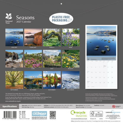 Seasons National Trust Wall Calendar 2027