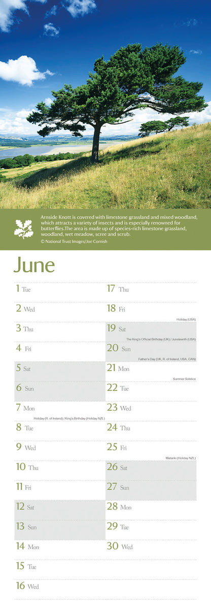Coast & Countryside National Trust Slim Calendar 2027
