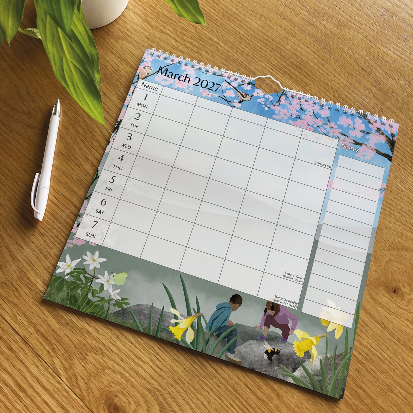 National Trust WT Planner Wall Calendar 2027