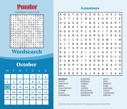 Word Search, Puzzler Box Calendar 2027