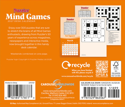 Mind Games, Puzzler Box Calendar 2027