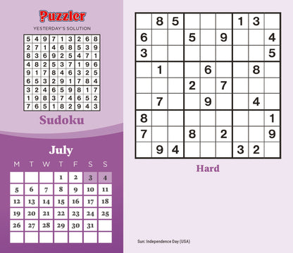 Sudoku, Puzzler Box Calendar 2027