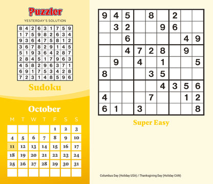 Sudoku, Puzzler Box Calendar 2027