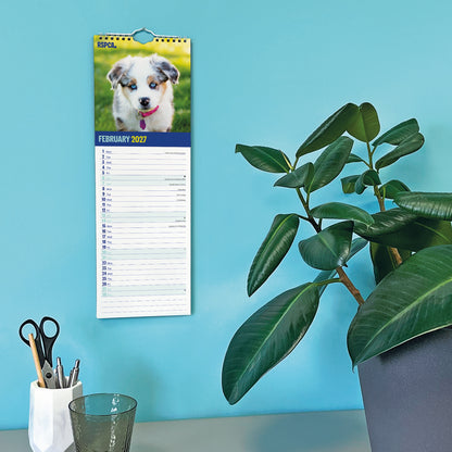 Puppies, I Love RSPCA Slim Calendar 2027