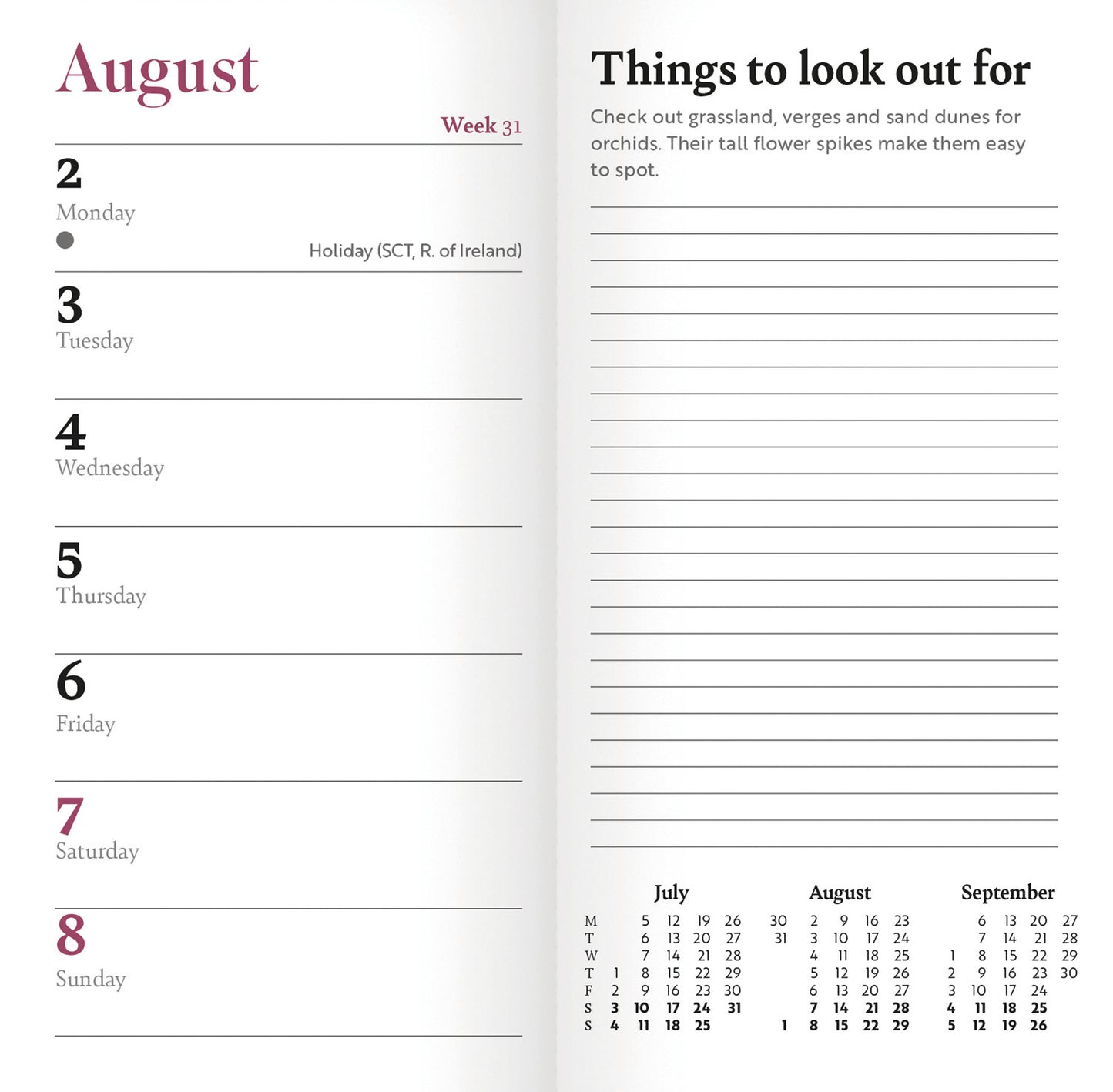 RSPB Slim Diary 2027