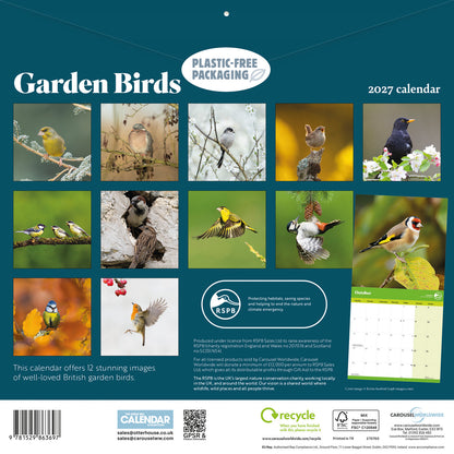 Garden Birds RSPB Wall Calendar 2027