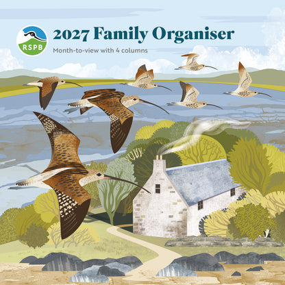 RSPB Illustrated Household Planner Wall Calendar 2027