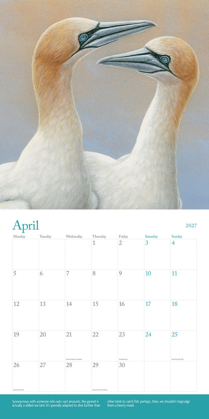 British Wildlife in Art by Robert Fuller Wall Calendar 2027
