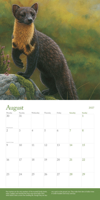 British Wildlife in Art by Robert Fuller Wall Calendar 2027