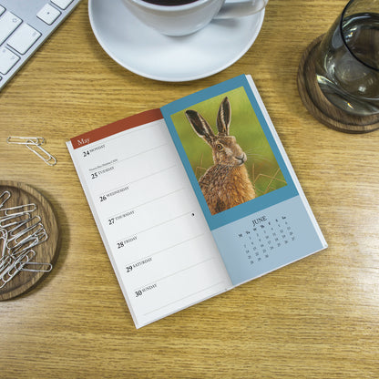 British Wildlife in Art by Robert Fuller Slim Diary 2027
