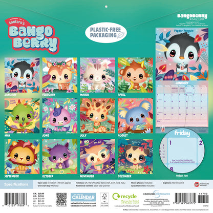 Bango Berry Wall Calendar 2027