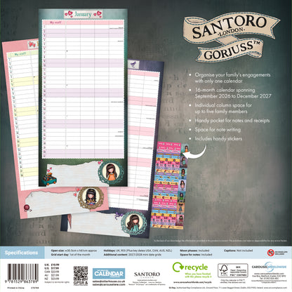 Gorjuss Planner Wall Calendar 2027