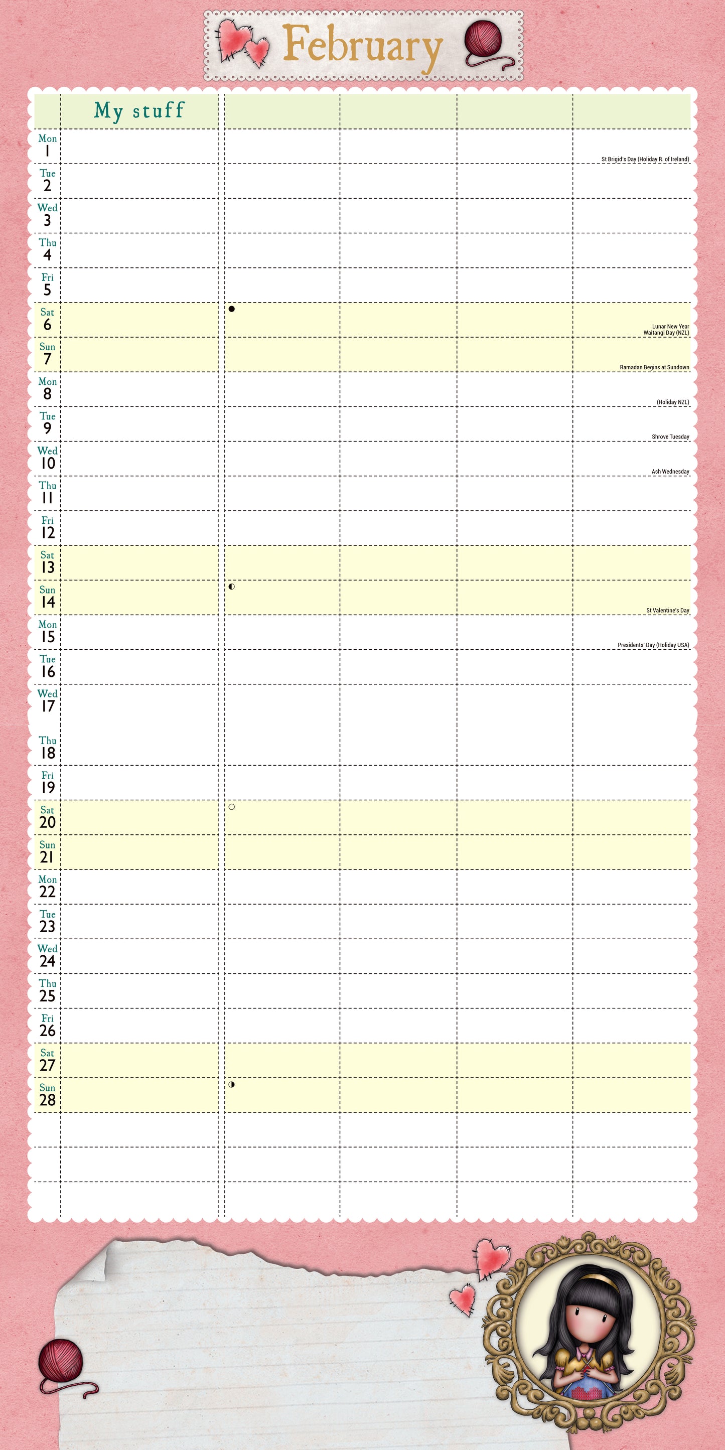 Gorjuss Planner Wall Calendar 2027