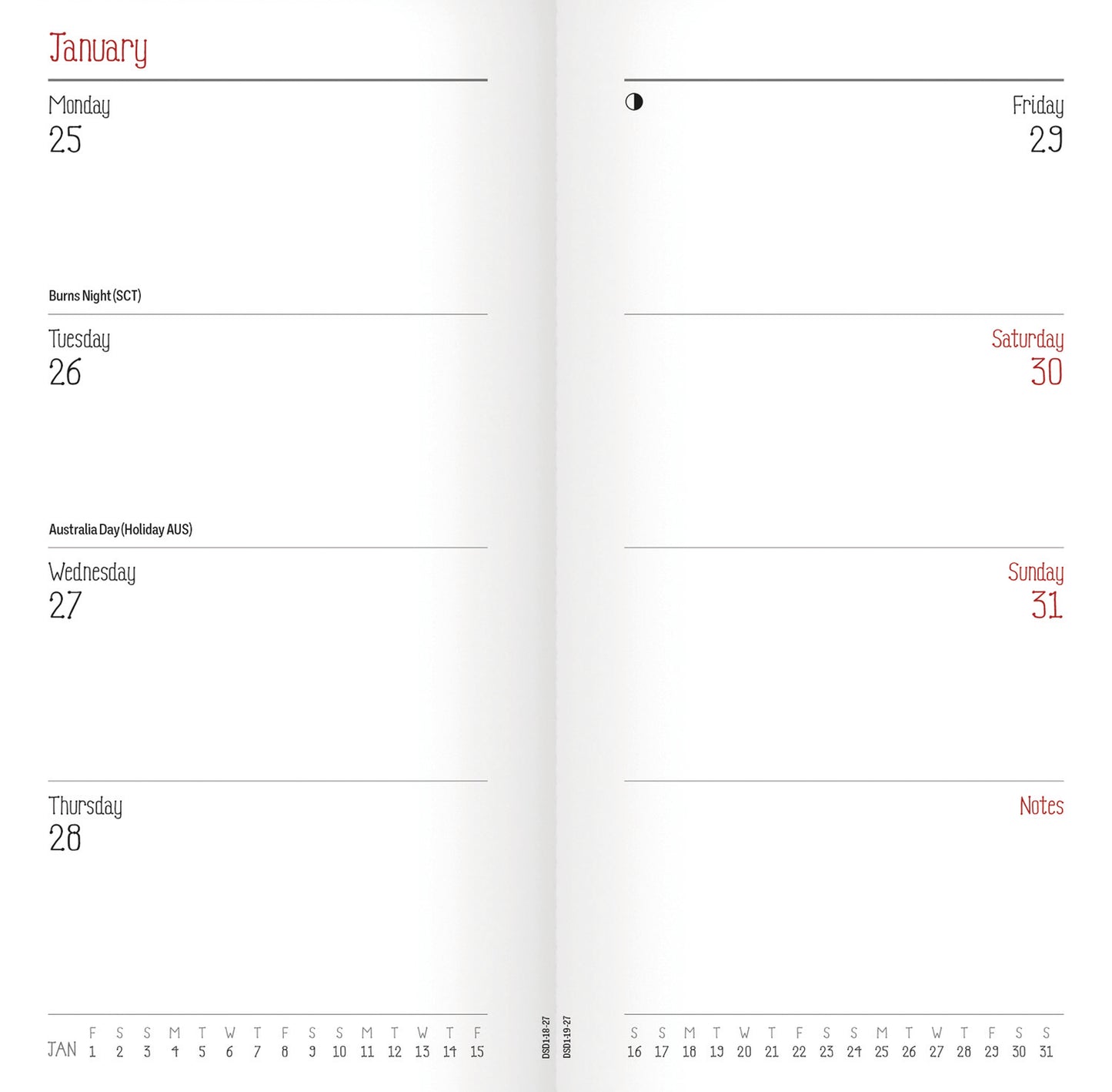 Tottering By Gently Slim Diary 2027