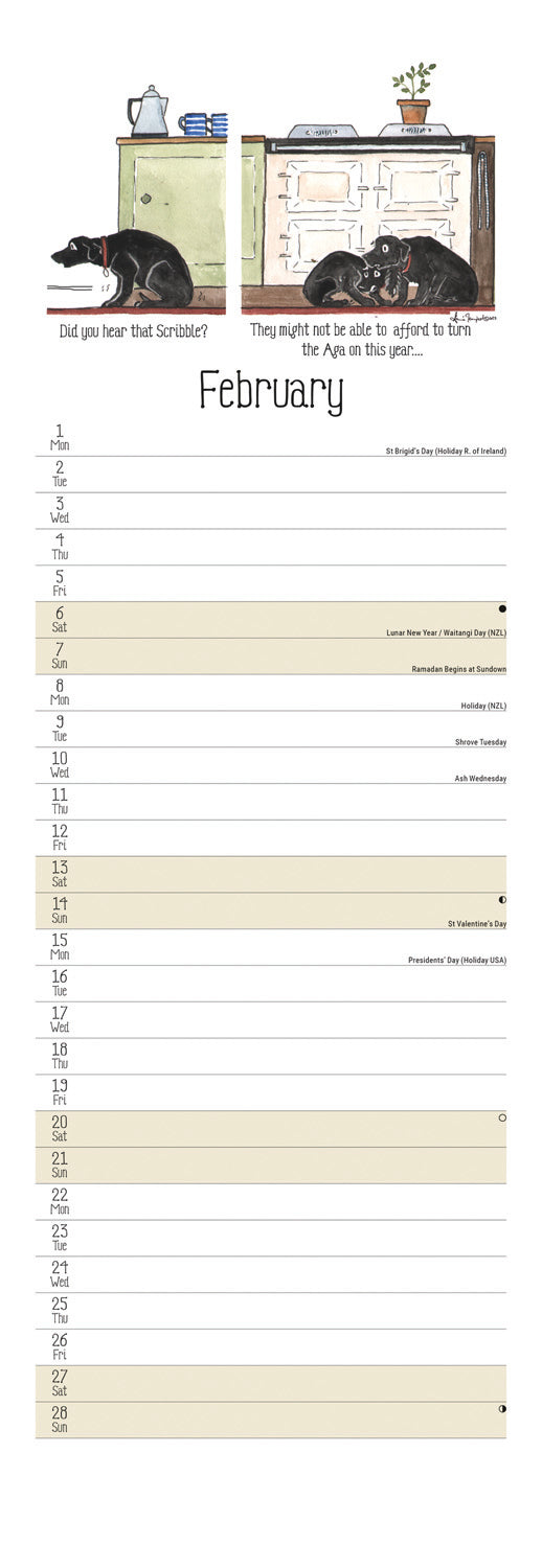 Tottering By Gently, Dogs Day Slim Calendar 2027