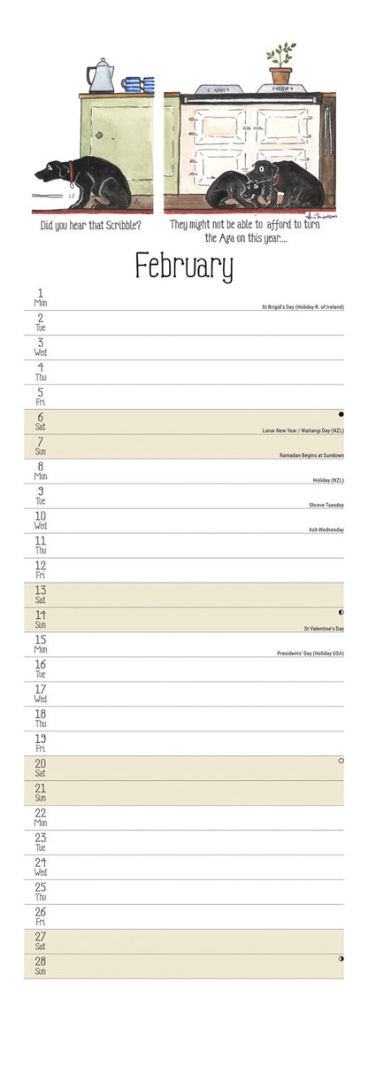 Tottering By Gently, Dogs Day Slim Calendar 2027