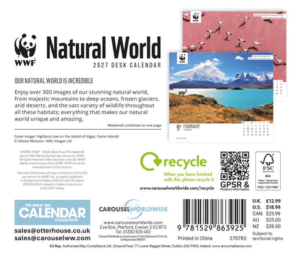 Natural World WWF Box Calendar 2027