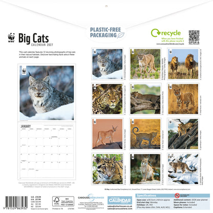 Big Cats WWF Wall Calendar 2027