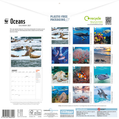 Oceans WWF Wall Calendar 2027