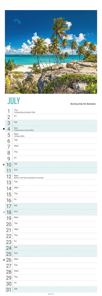 Beautiful World WWF Slim Calendar 2027