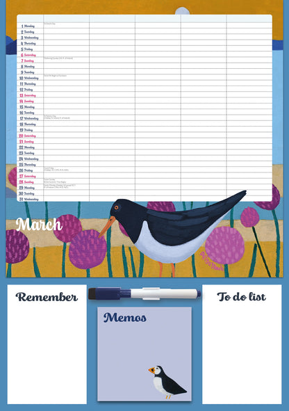 Ailsa Black By the Sea Planner A3 Calendar 2027