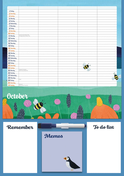 Ailsa Black By the Sea Planner A3 Calendar 2027