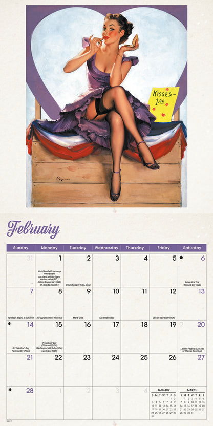 Pin Up Girls Mini Calendar 2027