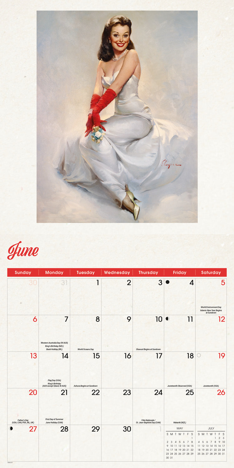 Pin Up Girls Wall Calendar 2027
