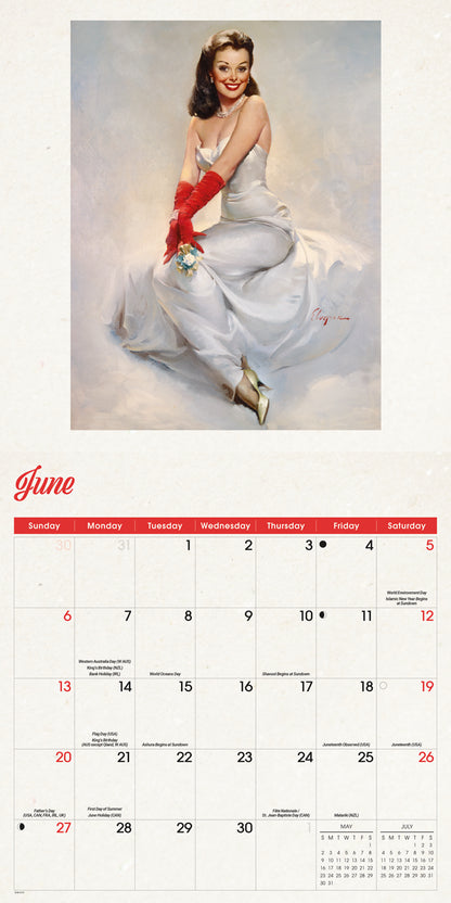 Pin Up Girls Wall Calendar 2027