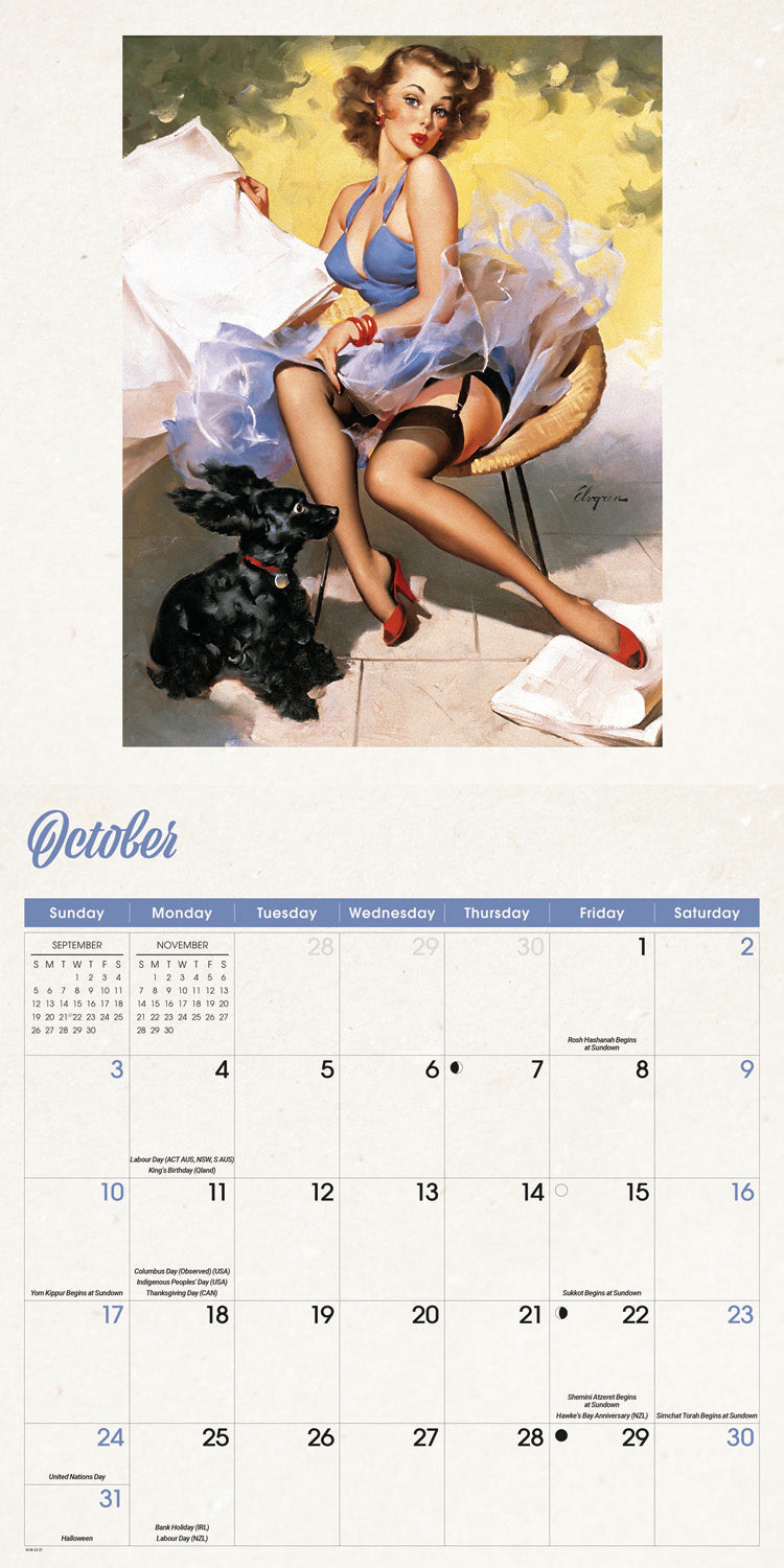 Pin Up Girls Wall Calendar 2027