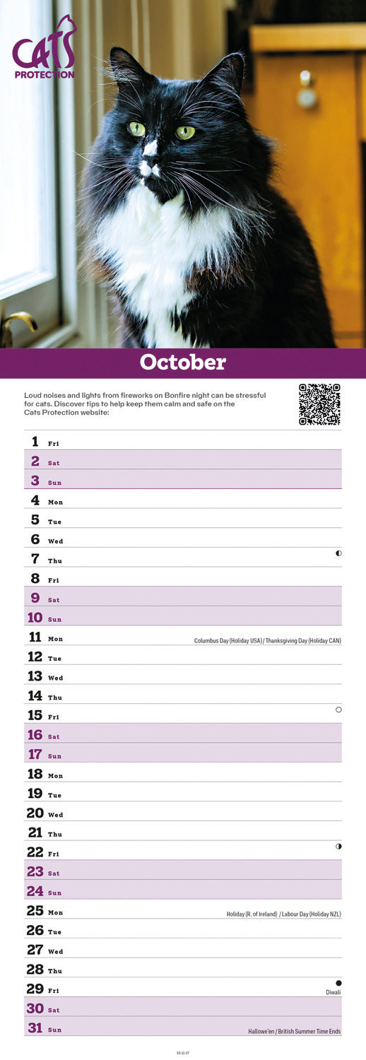Cats Protection Slim Calendar 2027