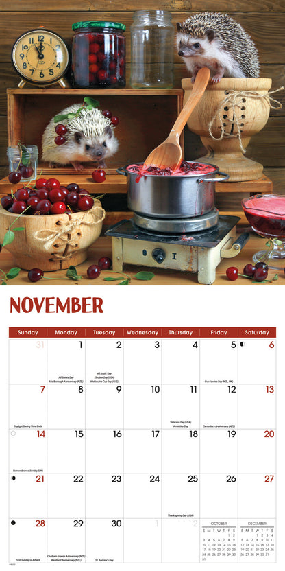 Hedgehogs! Wall Calendar 2027