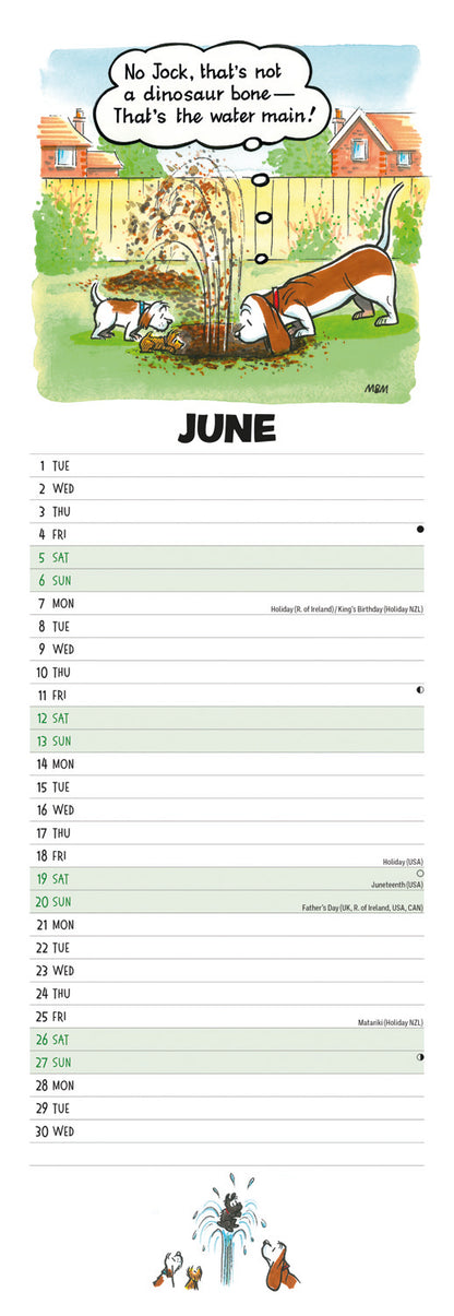 Fred Basset Slim Calendar 2027