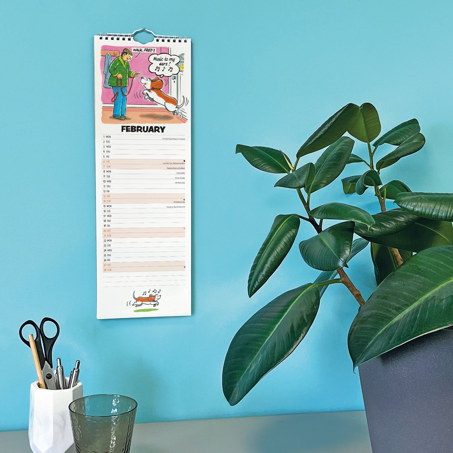 Fred Basset Slim Calendar 2027