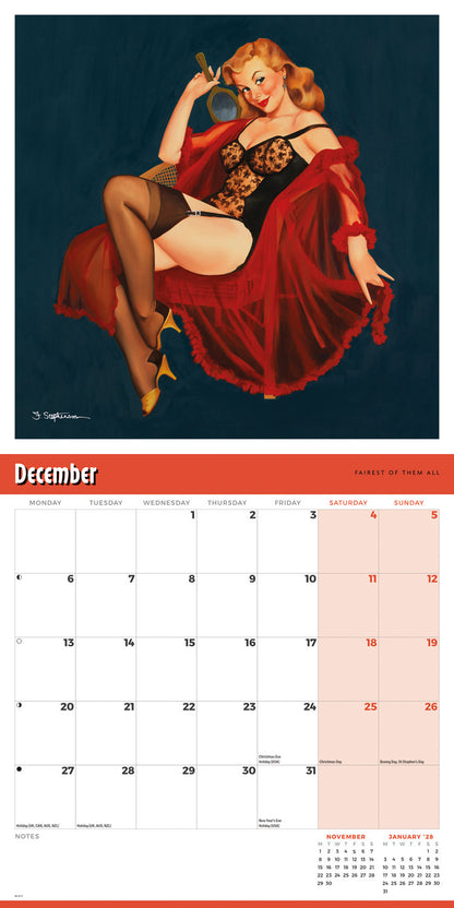 Pin Ups Wall Calendar 2027