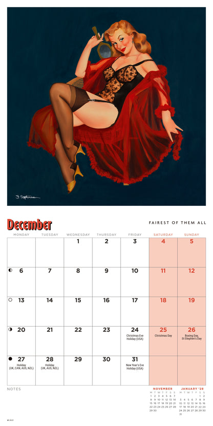Pin Ups Mini Calendar 2027