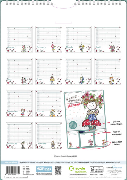 Tracey Russell Planner A3 Calendar 2027