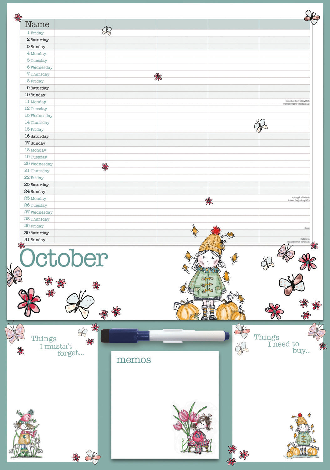 Tracey Russell Planner A3 Calendar 2027